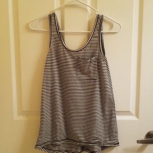 LOL Vitnage XS black and white striped tanktop
